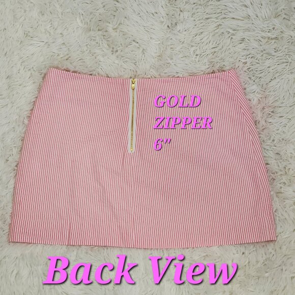 Lily Pulitzer Pink Gingham Cotton Mini Skirt, Size 2 - Picture 3 of 8